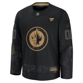 Dresovi Winnipeg Jets 2024-25 Fanatics Military Appreciation Practice Custom Crno - Muške
